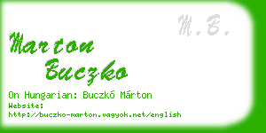 marton buczko business card